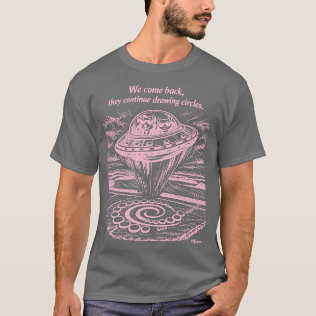 UFO CROP CIRCLES  T SHIRT (Framsida)