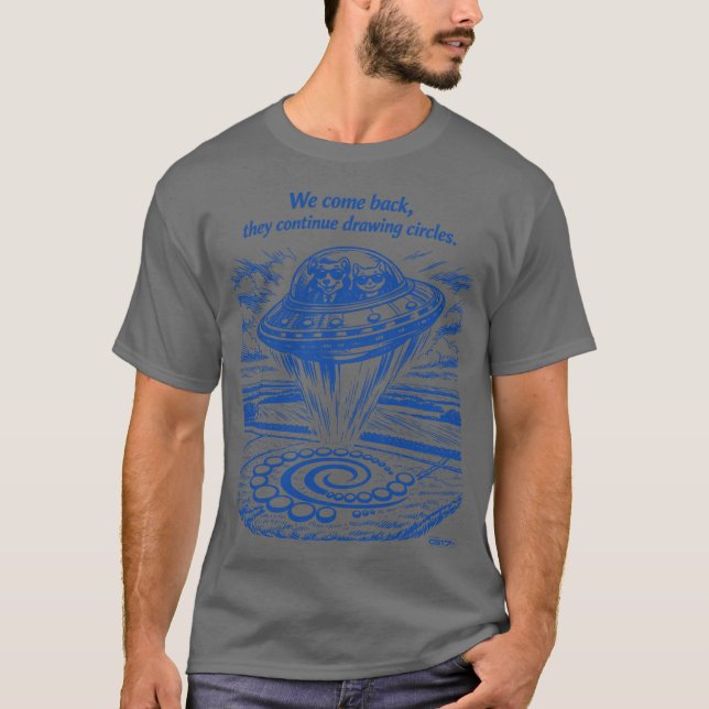 UFO CROP CIRCLES  T SHIRT (Framsida)