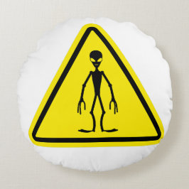 UFO Crossing Rund Kudde