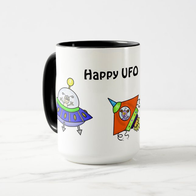 UFO-dagen för Tecknad, Mugg (Framsida vänster)