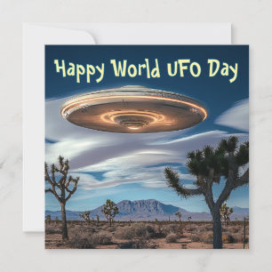 UFO-dagen i lycklig Julkort
