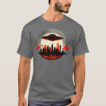 UFO-dagen i Science fiction T Shirt<br><div class="desc">Den andra januari är nationaldagen i Science fiction. Berätta för alla med denna UFO om en stad i tro färg och stil.</div>