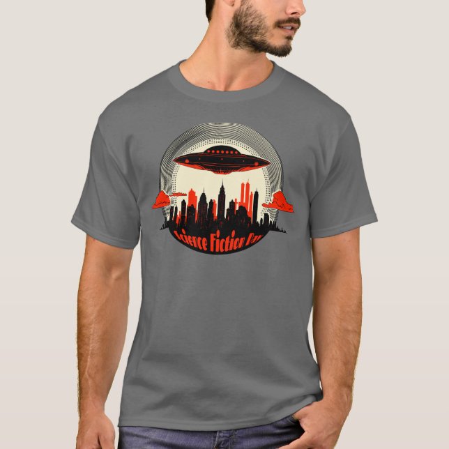UFO-dagen i Science fiction T Shirt (Framsida)