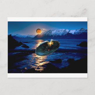 UFO DIGITAL FLYING SAUCER ART VYKORT