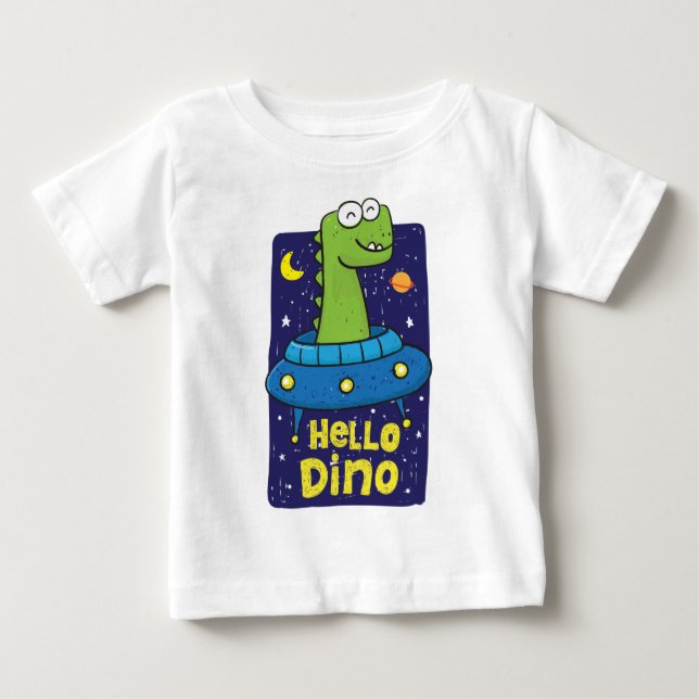 Ufo dino baby t shirt (Framsida)
