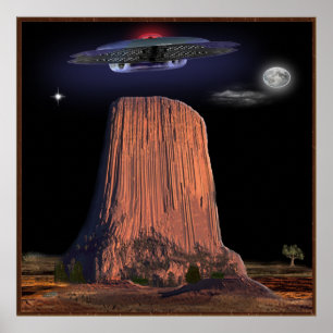 ufo djävulen torn poster