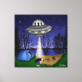 UFO Extraterrestrial Abduction Alien Art Canvastryck