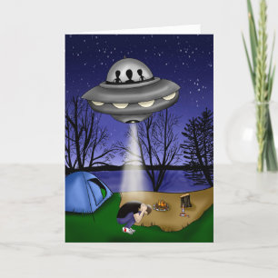 UFO Extraterrestrial Abduction Alien Birthday Kort