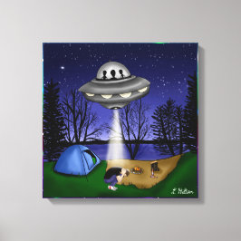 UFO Extraterrestrial Abduction Alien Canvastryck