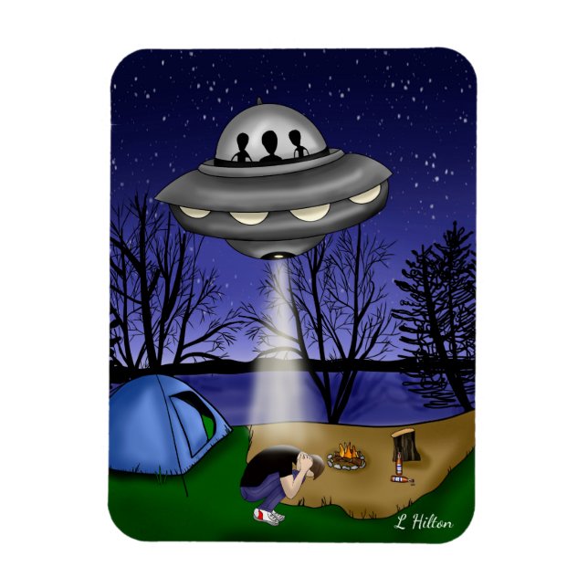 UFO Extraterrestrial Abduction Alien Magnet (Vertikal)