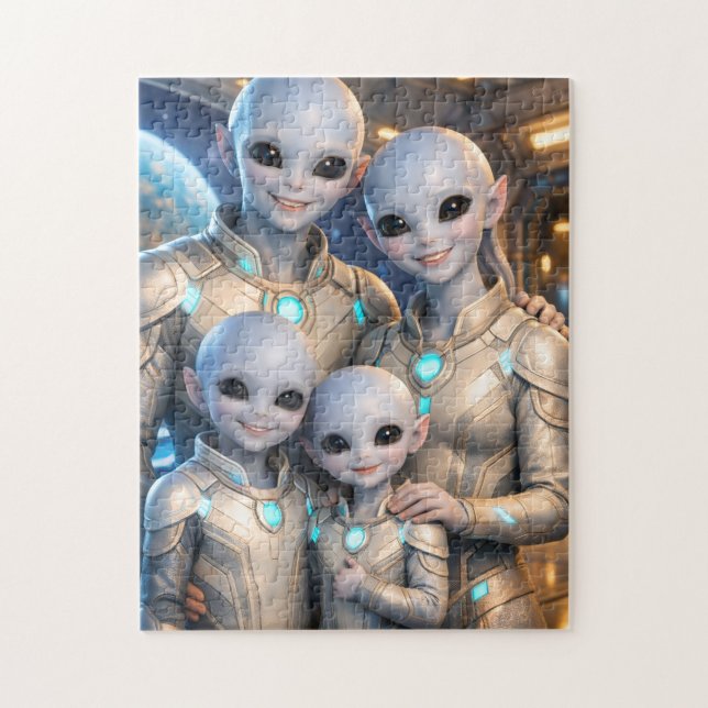 UFO Familj  Pussel ("Family from another galaxy")