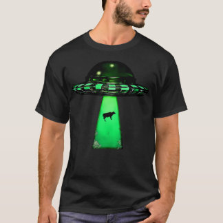 Ufo Flies Saucer har hamnat uppåt T Shirt