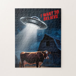 UFO Flies Saucer Puzzle - Alien Encounter Jigszawa Pussel