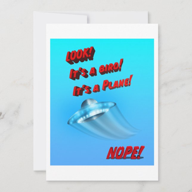 UFO Flies Saucer UAP ut ur världen Inbjudningar (Framsida)