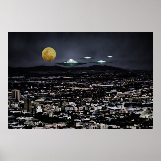UFO-flygobjekt i rymden Poster (Framsidan)