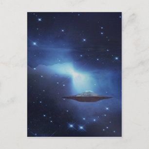 UFO-flygobjekt i rymden Vykort