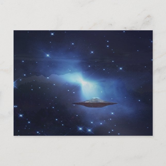UFO-flygobjekt i rymden Vykort (Framsida)
