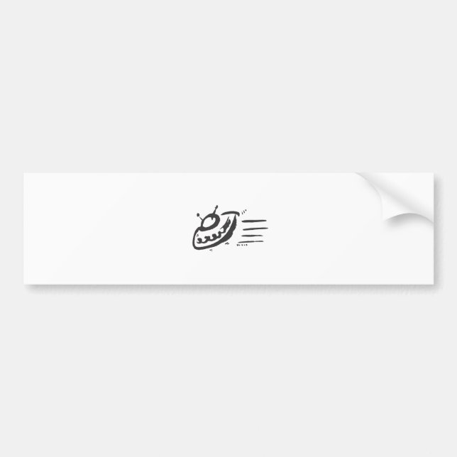 UFO - FlygSaucer - Spaceship Bildekal (Framsidan)