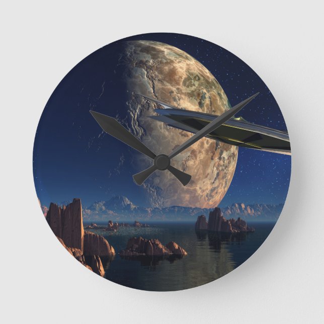 UFO - Foreign World - Scifi Ligcape Rund Klocka (Framsida)