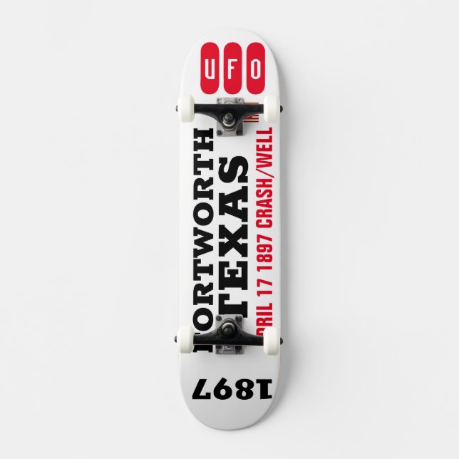 UFO  Fort Worth Texas Krock Skateboard (Framsida)