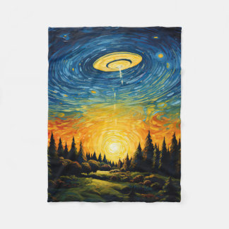 UFO från Van Gogh Fleecefilt