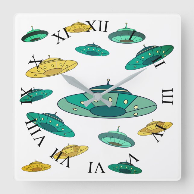 UFO FYRKANTIG KLOCKA (Framsida)