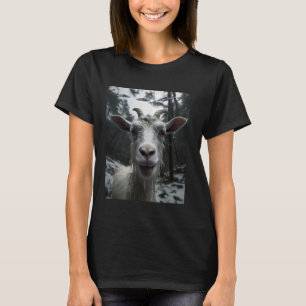 UFO Goat Alien Selfie - Funny Roligt Idea T Shirt