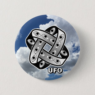 UFO Goofy Eyes Knapp
