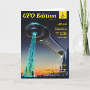 UFO-gratulationskort för kvartsparter Kort