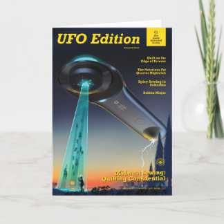 UFO-gratulationskort för kvartsparter Kort