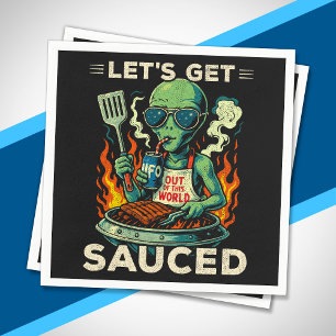 UFO Grillfest Grilla Let's Get Sauced Roligt Utlän Pappersservett