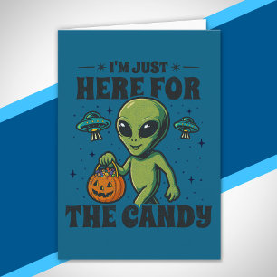 UFO Halloween för godis Rolig utomjording kostym Kort