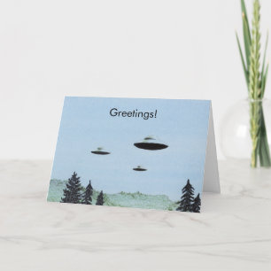 UFO Hälsning Kort
