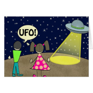 ufo hälsningskort