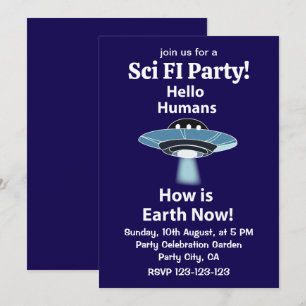 UFO Hej Humans Hur är jorden nu UFO? Inbjudningar