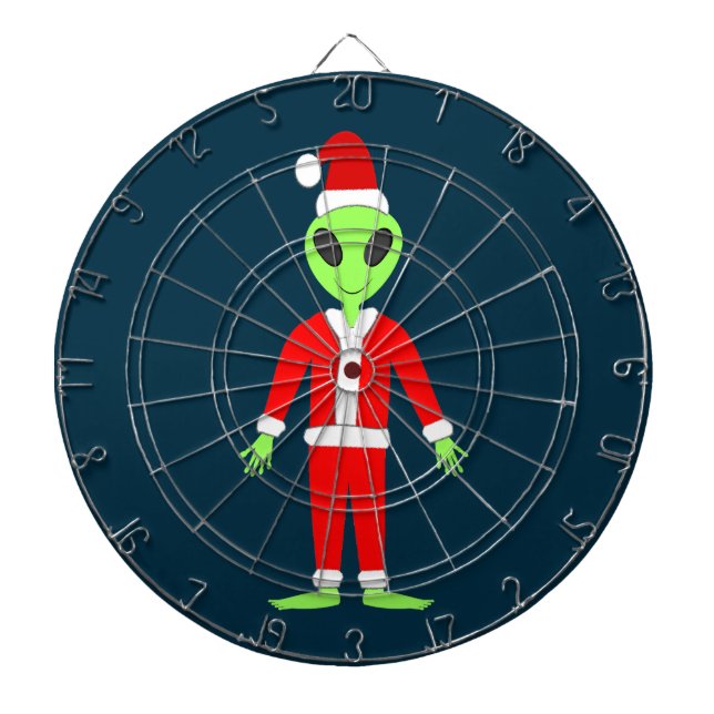 UFO Ho Ho Pappa jul-utlänning Darttavla (Framsidan)