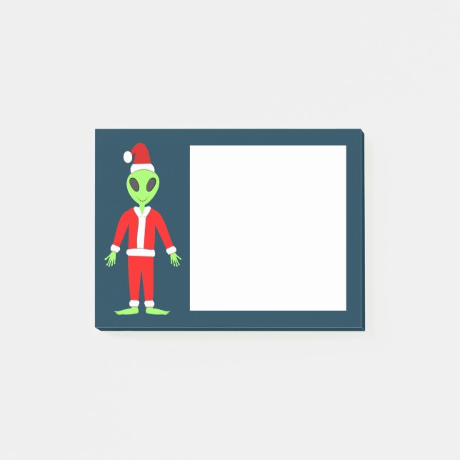 UFO Ho Ho Pappa jul-utlänning Post-it Block (Framsida)