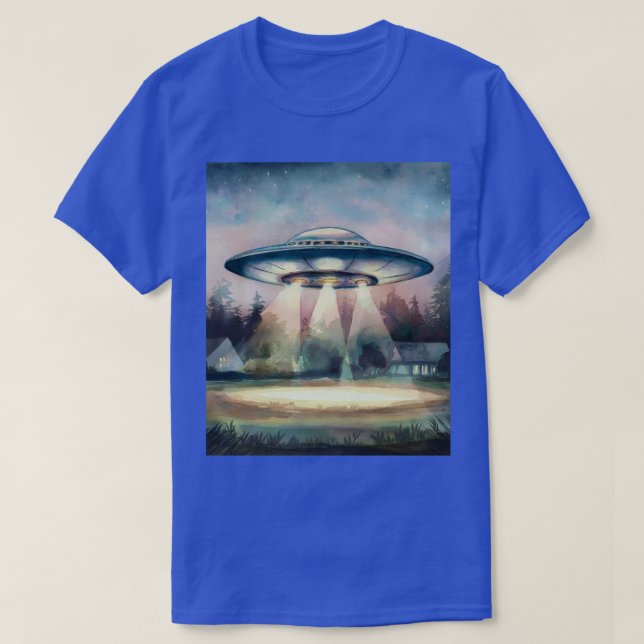 UFO-högdagerfärgsfärg T-skikt T Shirt (Design framsida)