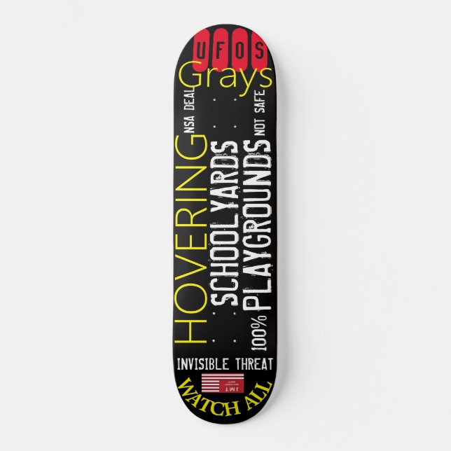 UFO HOVERING GRAYS Skateboard (Framsida)
