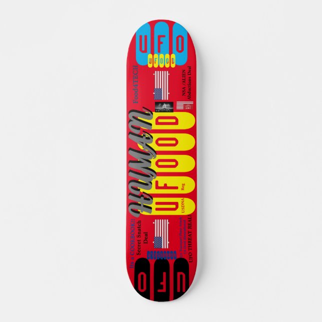UFO HUMAN FOOD 7 3/4" Skateboard Deck (Framsida)