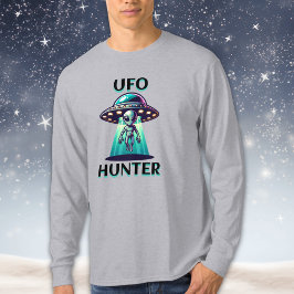 UFO Hunter | Ai Art med UFO och Alien T Shirt