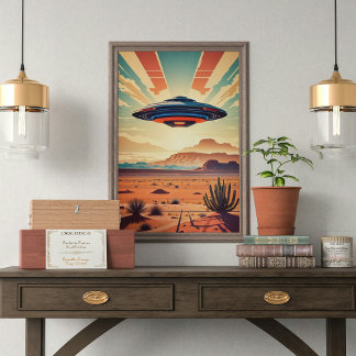 Ufo i öknen poster