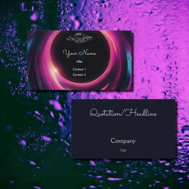 UFO i svarta hål Visitkort (Skapare uppladdad)