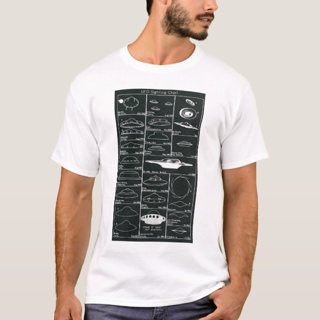 Ufo-iakttagelse kartlägger skjortan t shirt (Framsida)