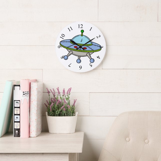 UFO-illustration Stor Klocka (Läsesal)