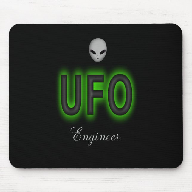 UFO Ingenjör-musknapp Musmatta (Framsidan)