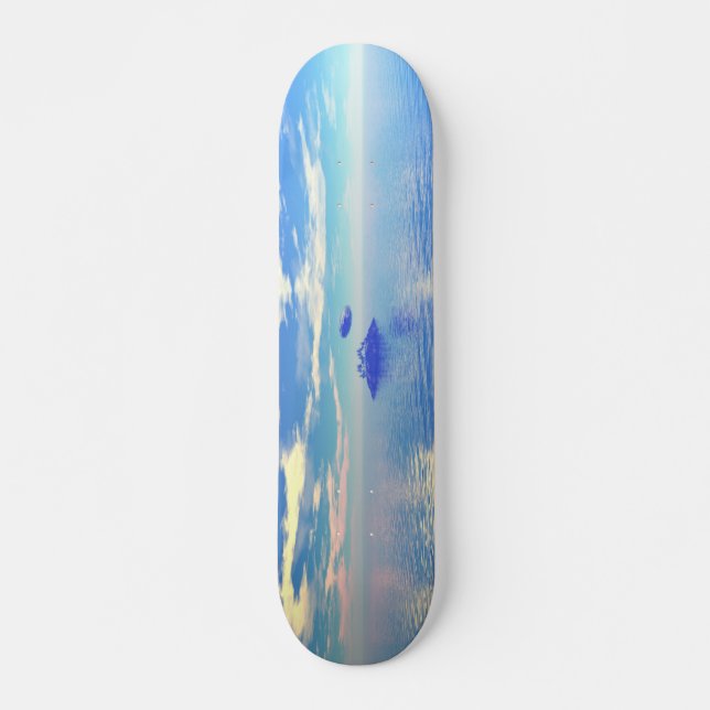 UFO Island - Retro Old School Skateboard Bräda 18 Cm (Framsida)
