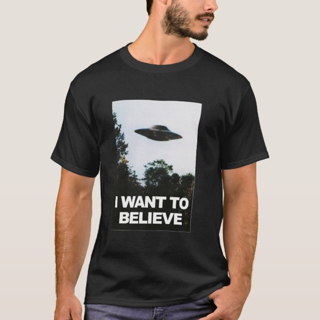 UFO-jakt jag vill tro T Shirt (Framsida)