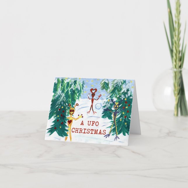 UFO-jul Helgkort (Framsida)