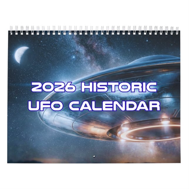 UFO-kalender 2026 Vintage Sci-Fi Väggplanerare Kalender (Omslag)